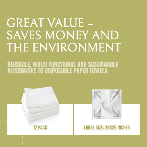 Wealuxe towel covering dough for bread proofing with breathable cotton