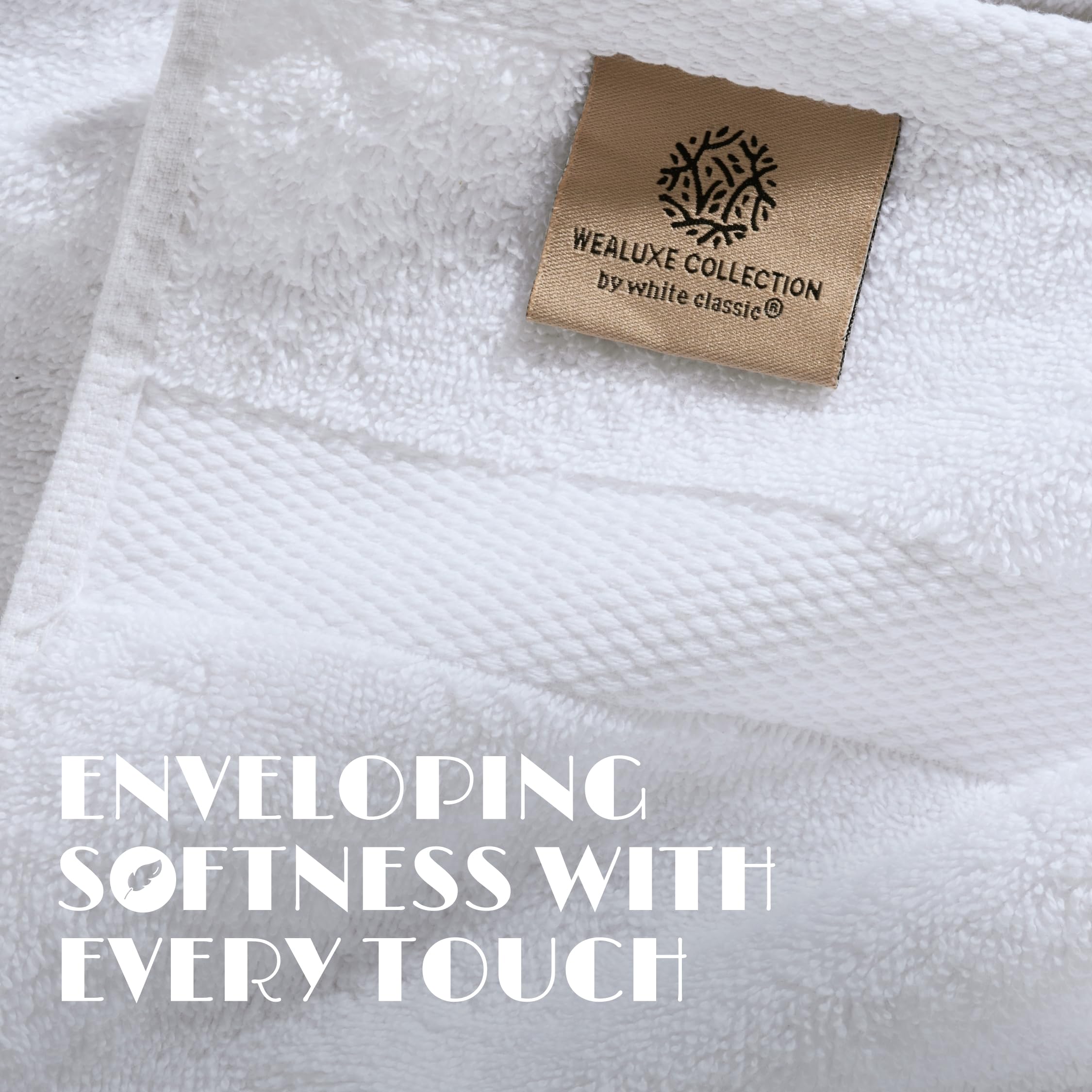 Wealuxe towel edge double-stitched hem showing durability and long-lasting use