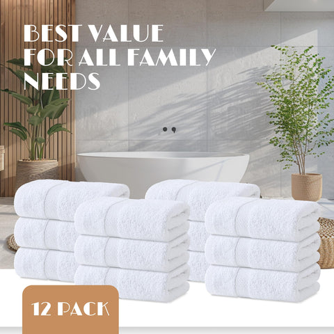Wealuxe towel hanging on bathroom bar demonstrating quick-dry convenience