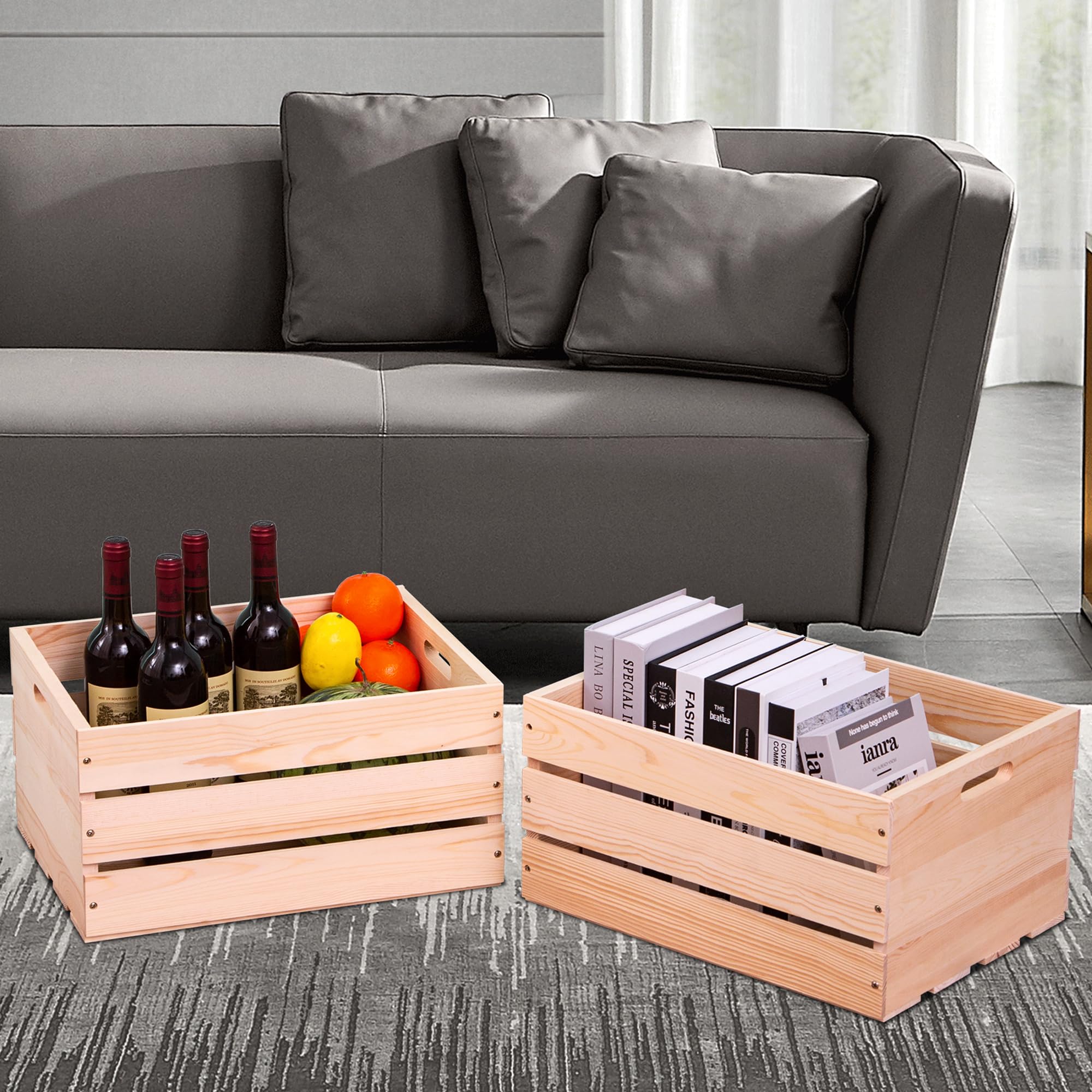 WEASATRY crate in a living room display showing decorative and functional benefit