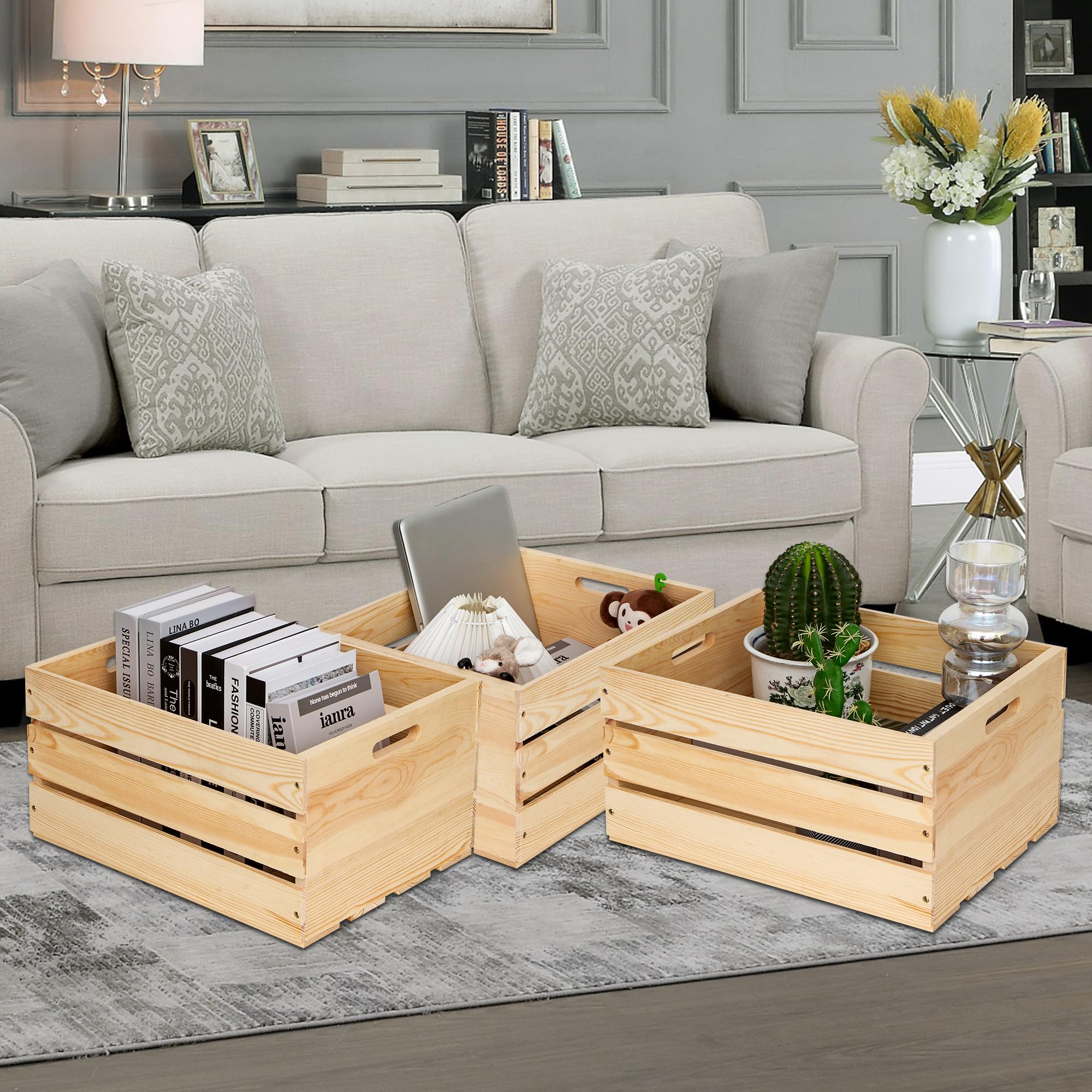 WEASATRY crate beside a book for size comparison and practical space-saving benefit
