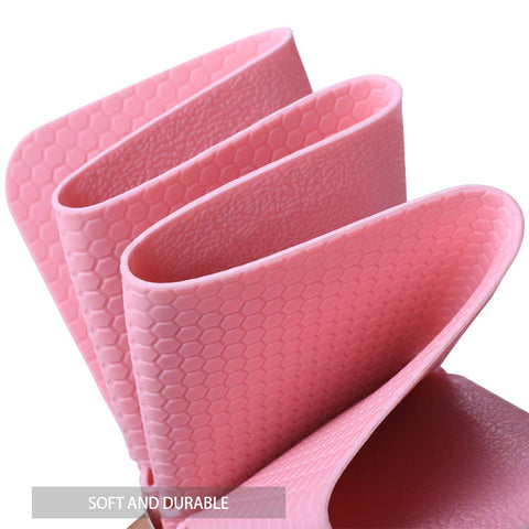 Webos mat in bathroom lifestyle scene conveying safety and modern styling benefit