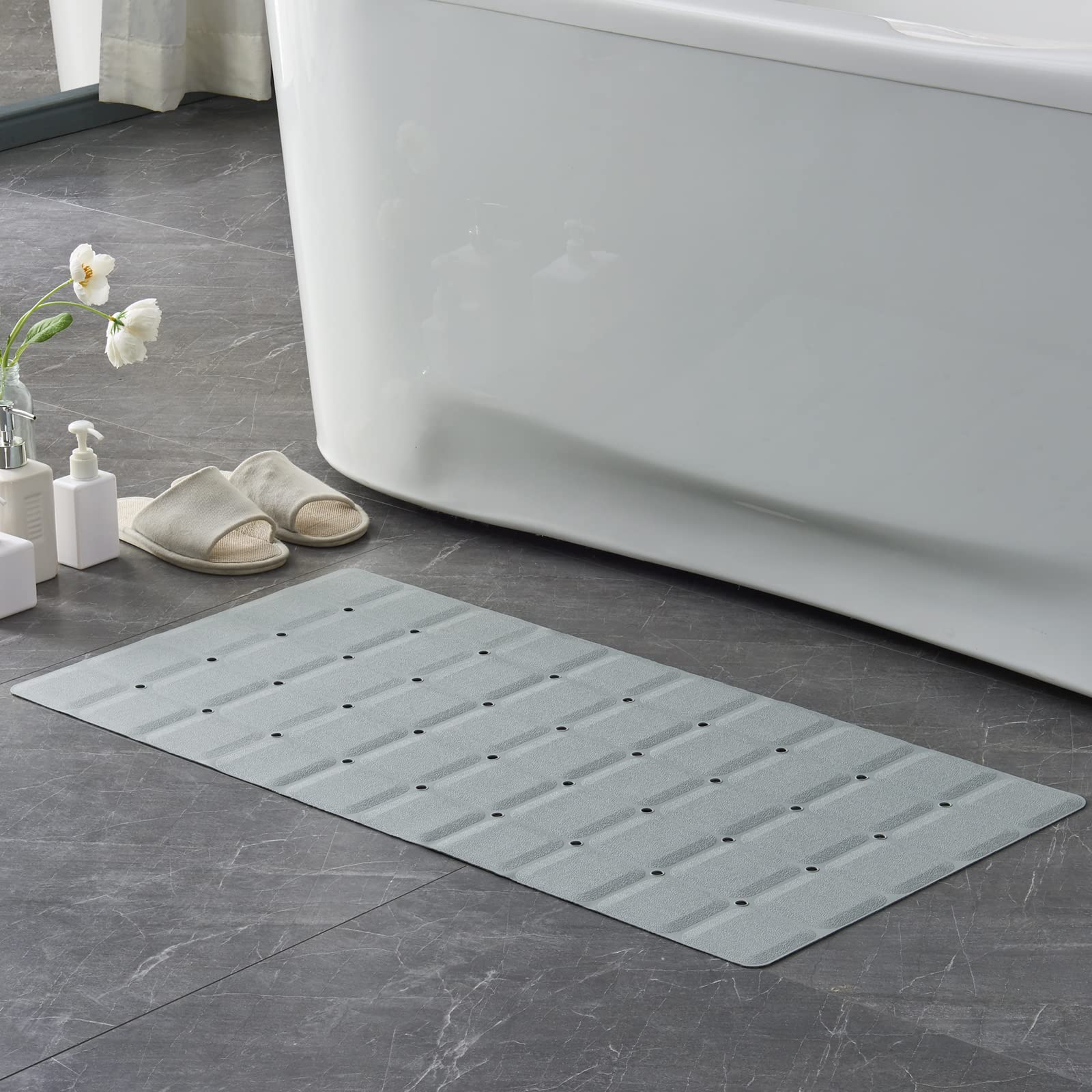 Webos mat next to ruler illustrating 35.8 x 17.7 inch jumbo size