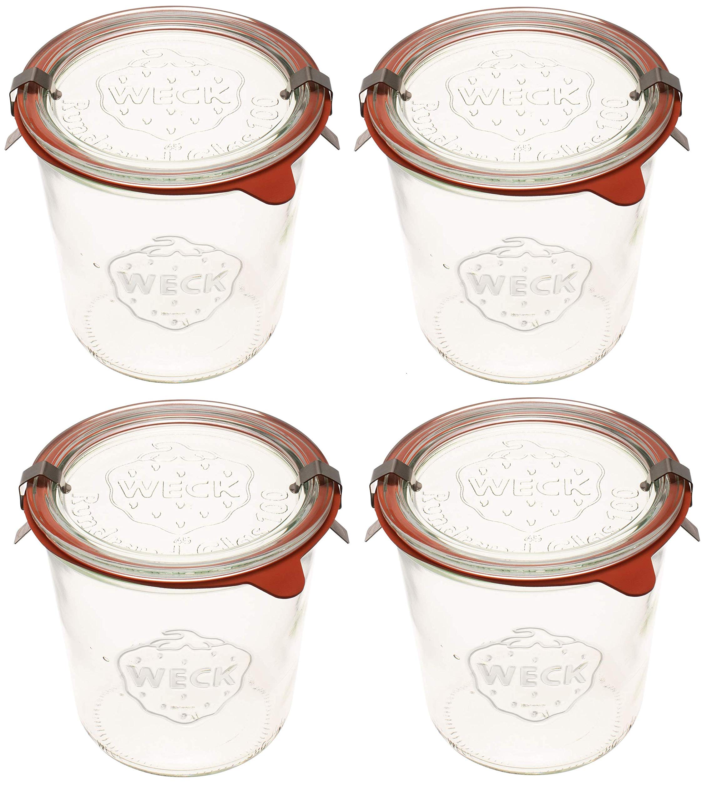 WECK front view showing clear glass and classic shape for attractive storage