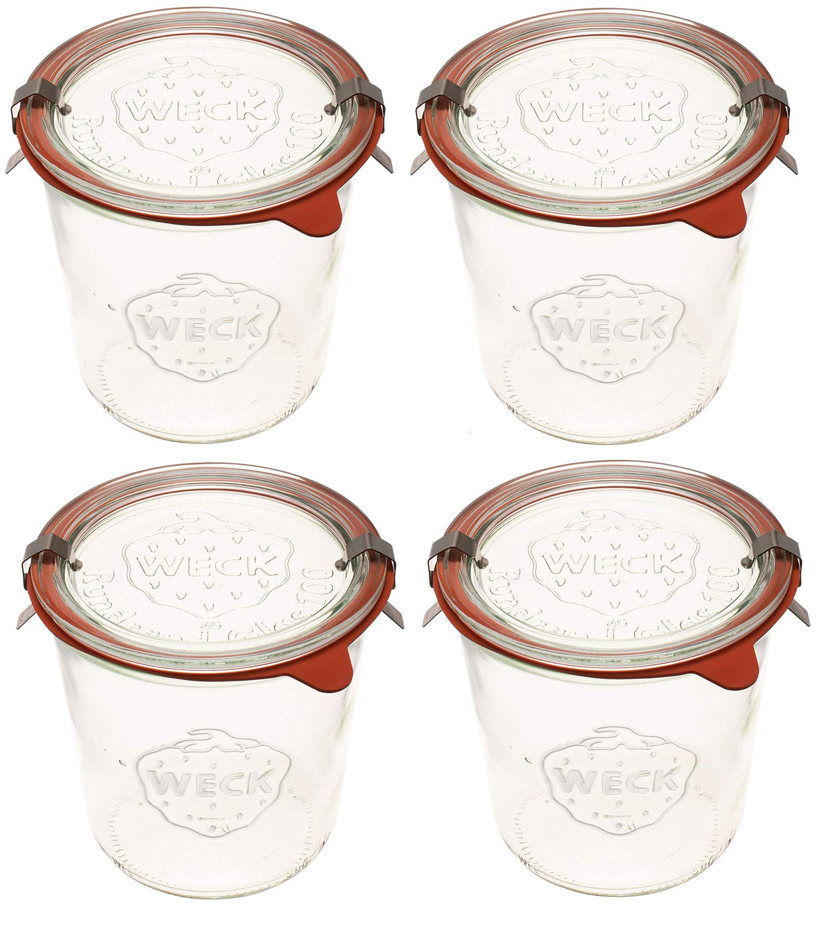 WECK front view showing clear glass and classic shape for attractive storage
