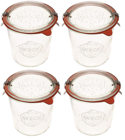 WECK front view showing clear glass and classic shape for attractive storage
