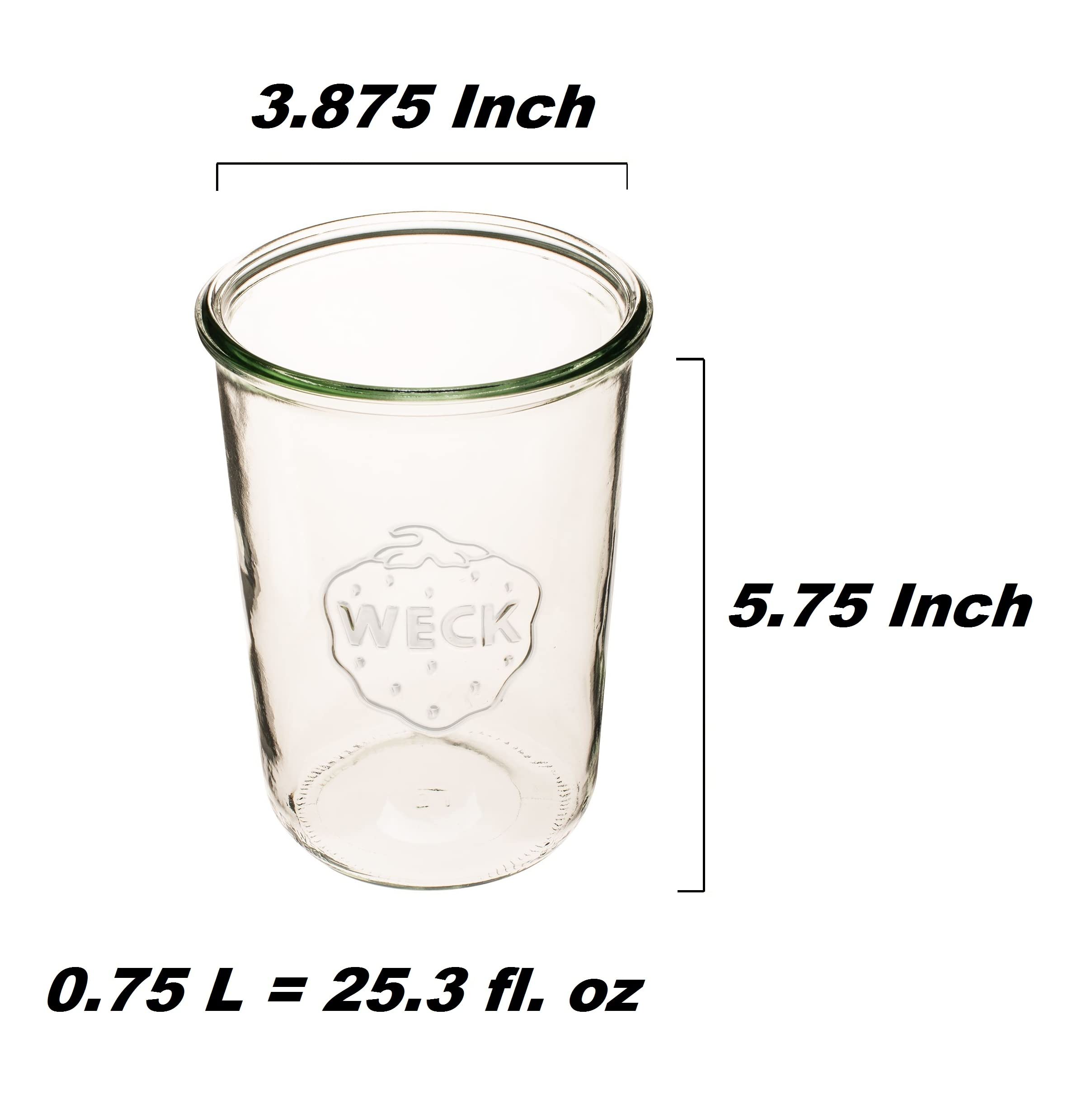WECK wide mouth detail of 743-25 jar highlighting easy filling and cleaning benefit