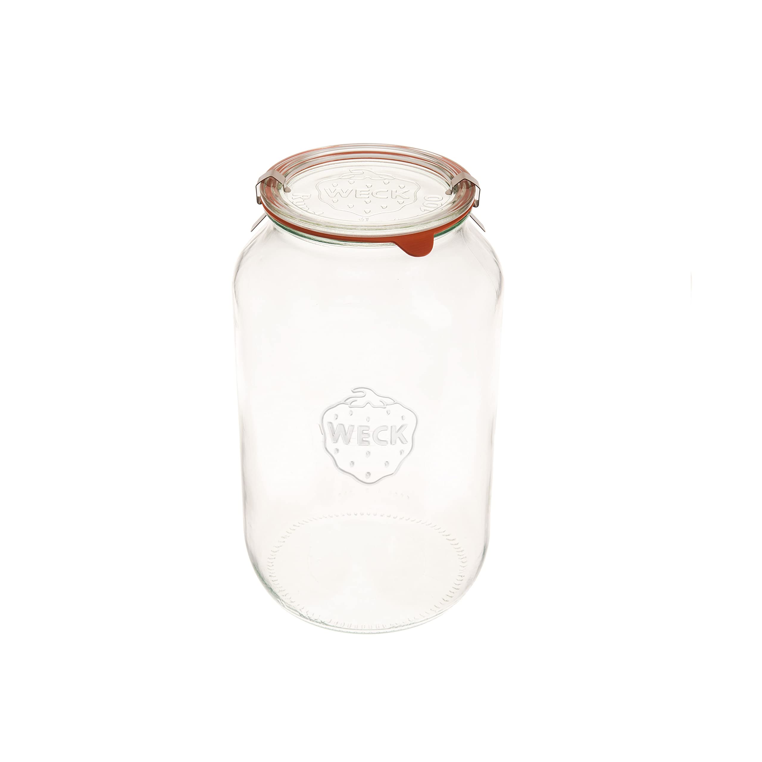 WECK large jar front view showing clear glass and capacity benefit