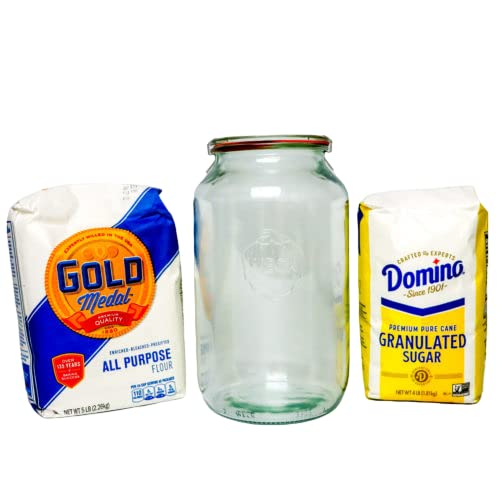 WECK jar on kitchen counter styled for attractive pantry organization