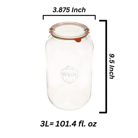 WECK jar wide mouth open highlighting easy filling and scooping