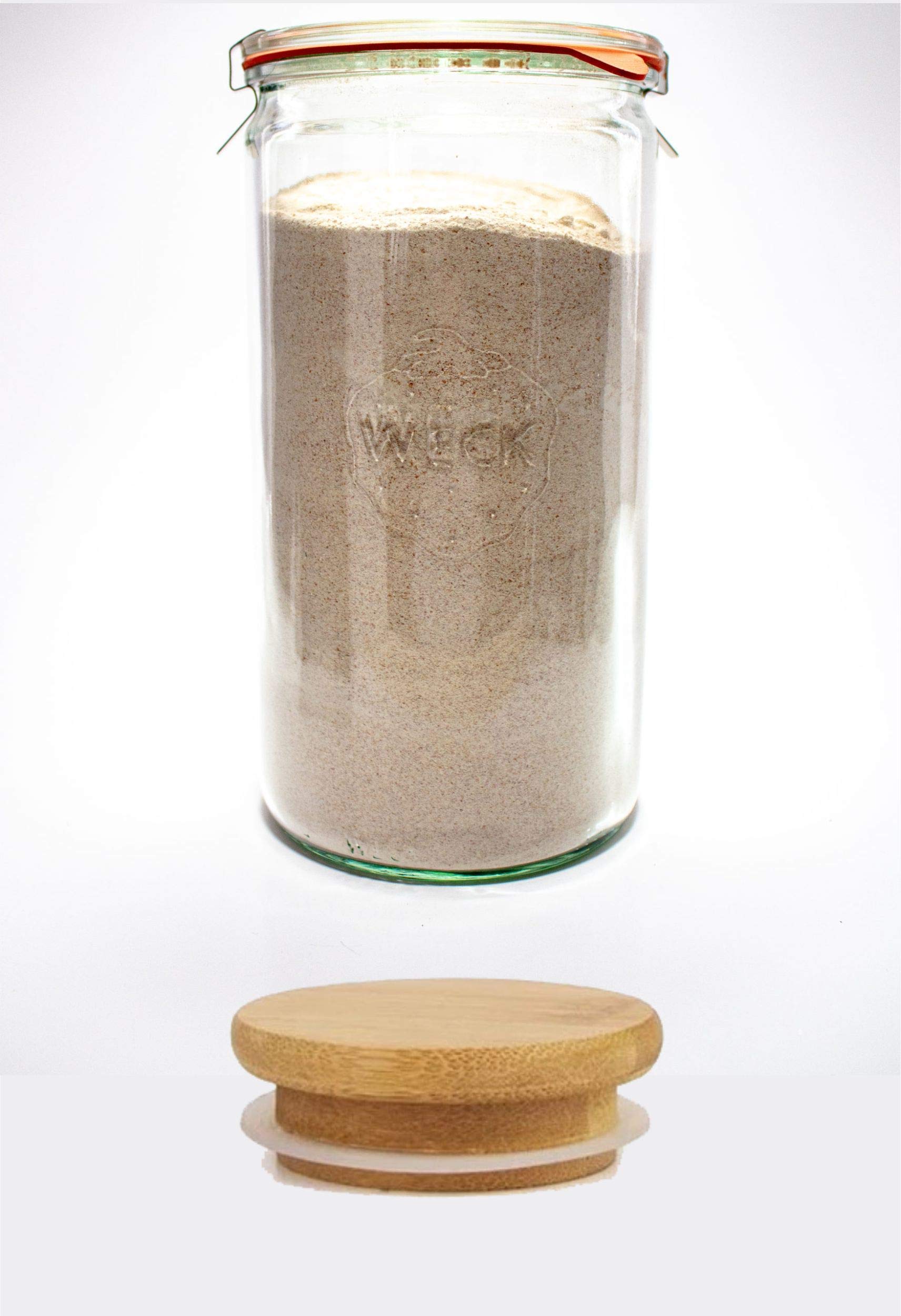 WECK 974 on kitchen counter for attractive presentation and convenience
