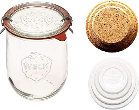 WECK tulip jar top view highlighting wide mouth for easy stirring and scooping