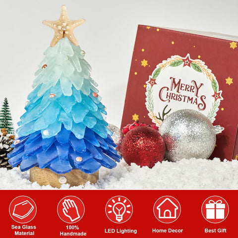 WeDoSoy lit tree at night showing LED color change and cozy ambient glow