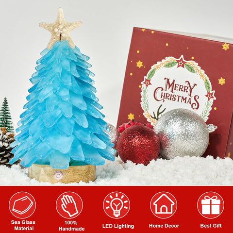 WeDoSoy mini tree lit in warm yellow LED offering cozy ambient lighting