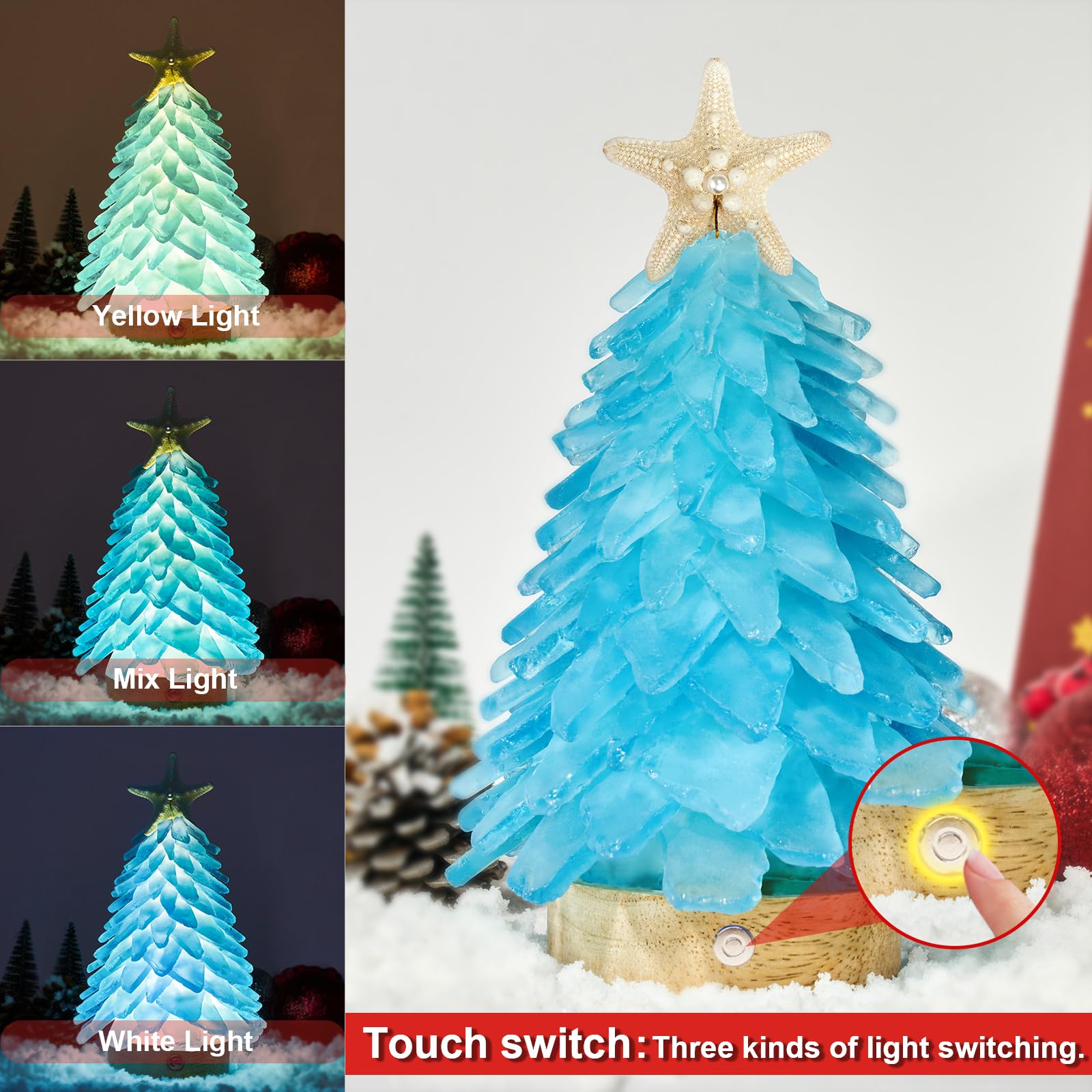 WeDoSoy tree beside a hand showing scale and easy tabletop placement