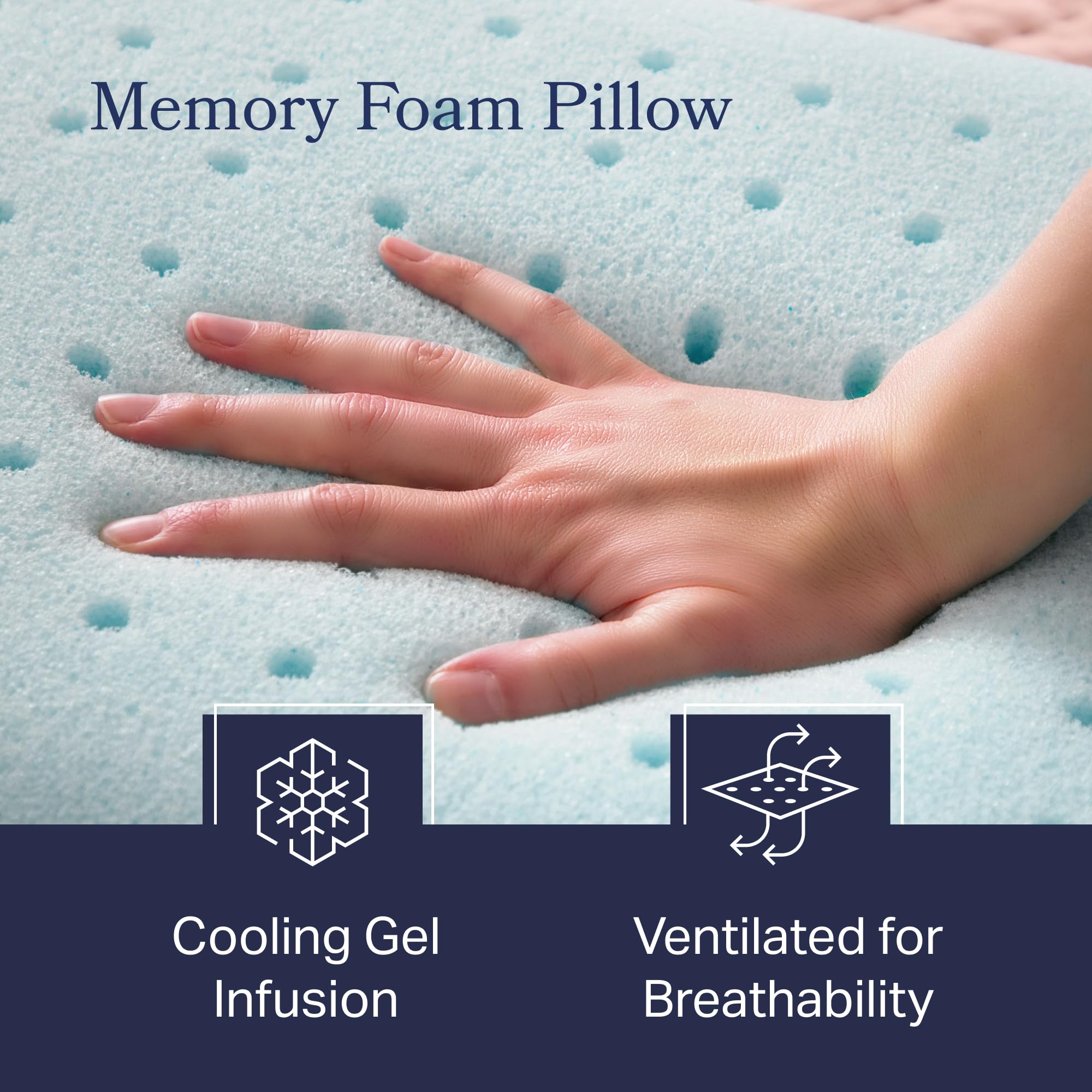 Weekender pillow in bed lifestyle image demonstrating comfortable sleep setup benefit