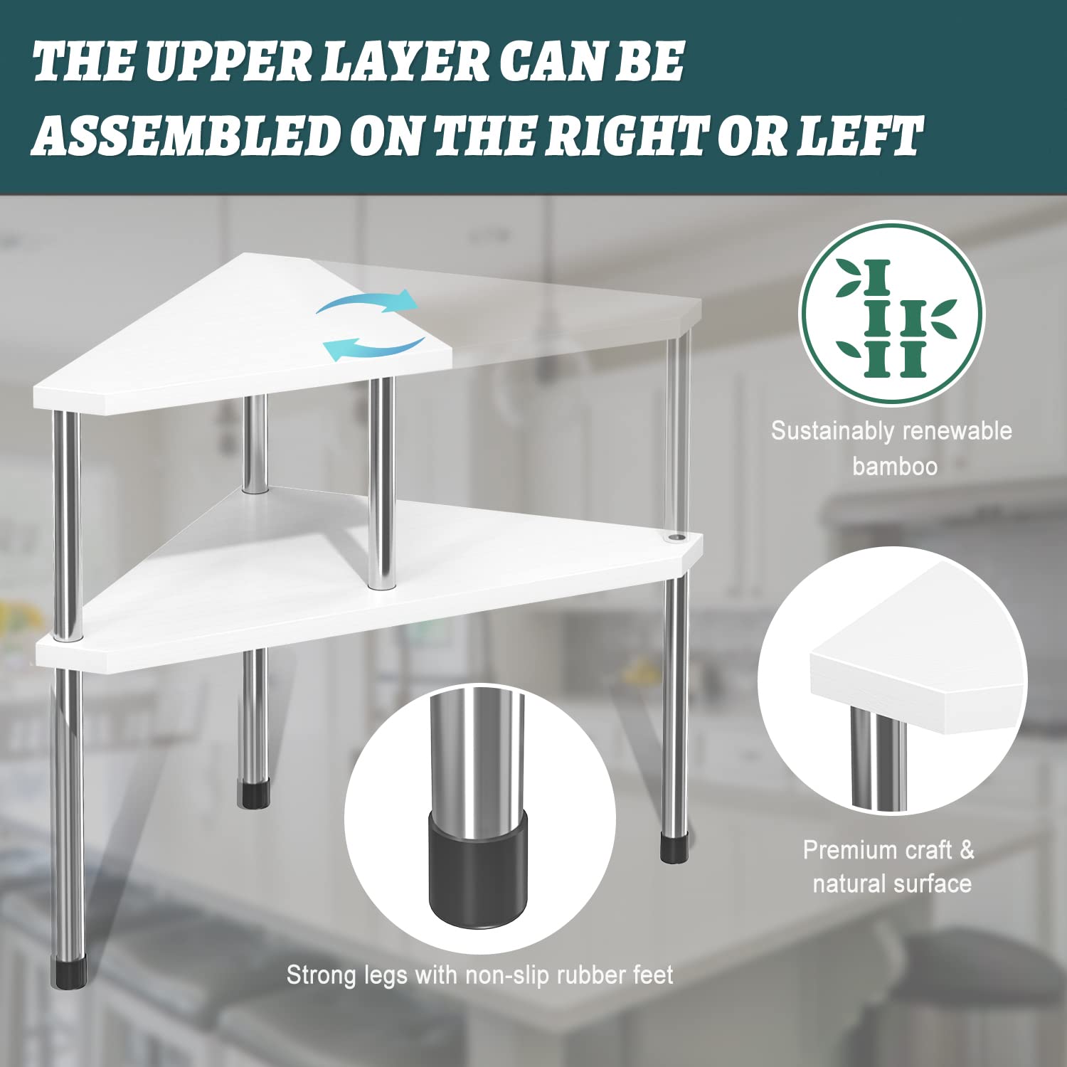 Weenson two separated triangle shelves demonstrating flexible placement