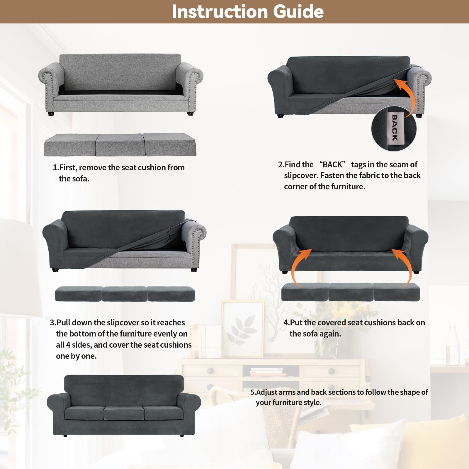 WEERRW scale comparison with tape measure showing fit for 78–94 inch sofas advantage