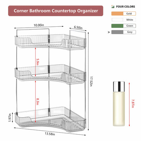 Weidace organizer on vanity with perfumes and makeup for quick-access convenience