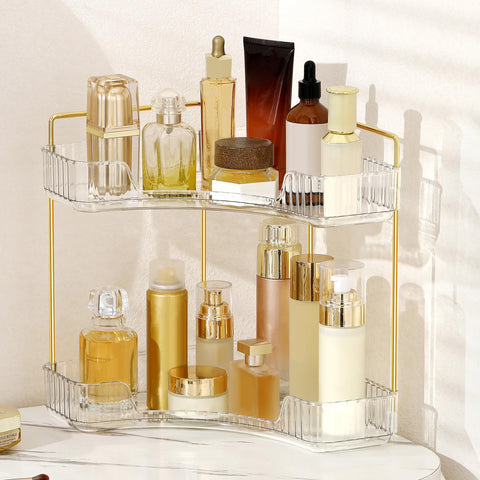 Weidace front view of corner organizer showing neat storage benefit