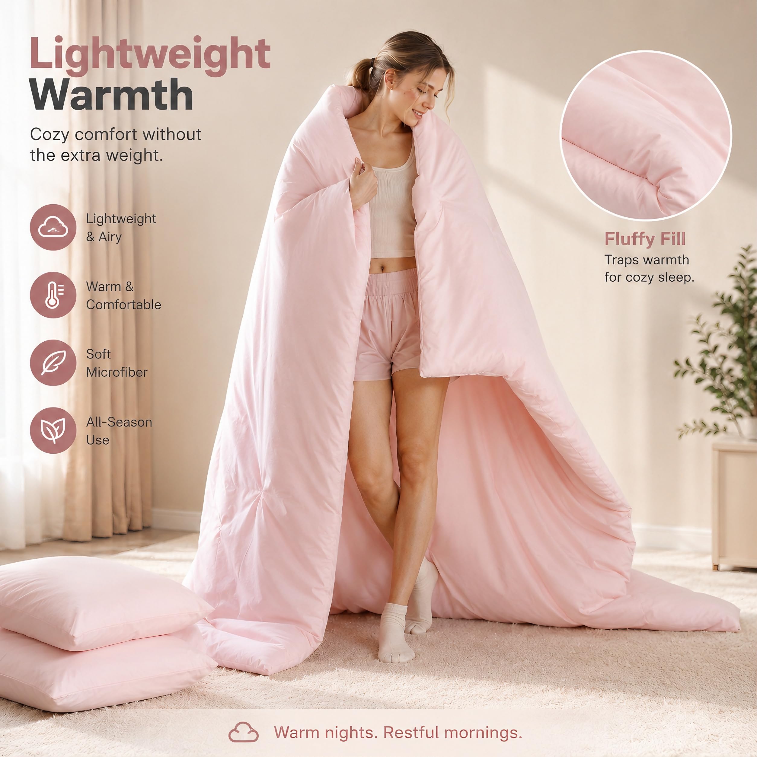 weigelia stitching detail and edge of comforter showing durable finish and neat seams