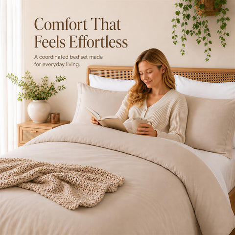 Weigelia fitted sheet detail showing deep 14-inch pocket for secure mattress fit