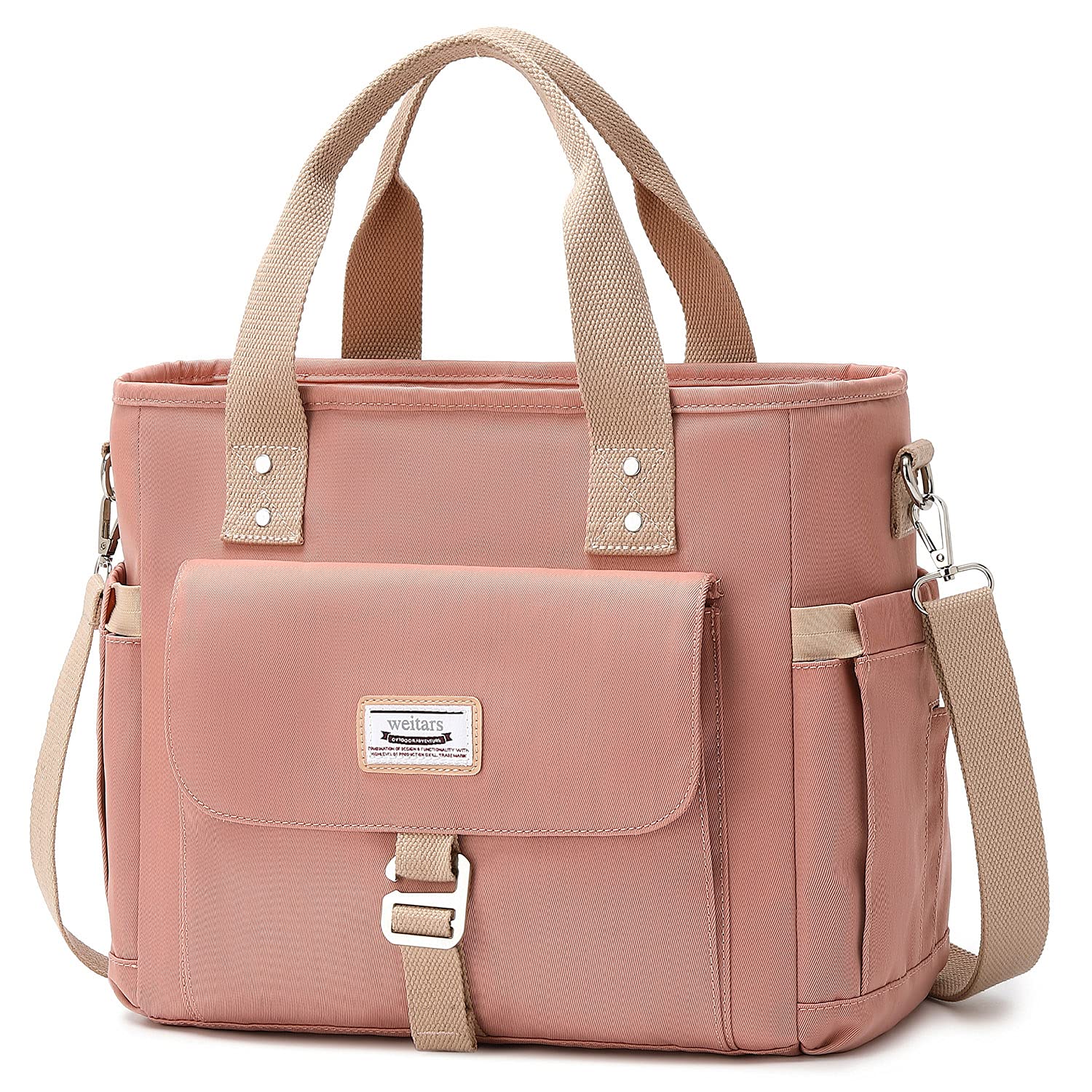 Weitars front view lunch bag showing roomy exterior and organized pockets for convenience