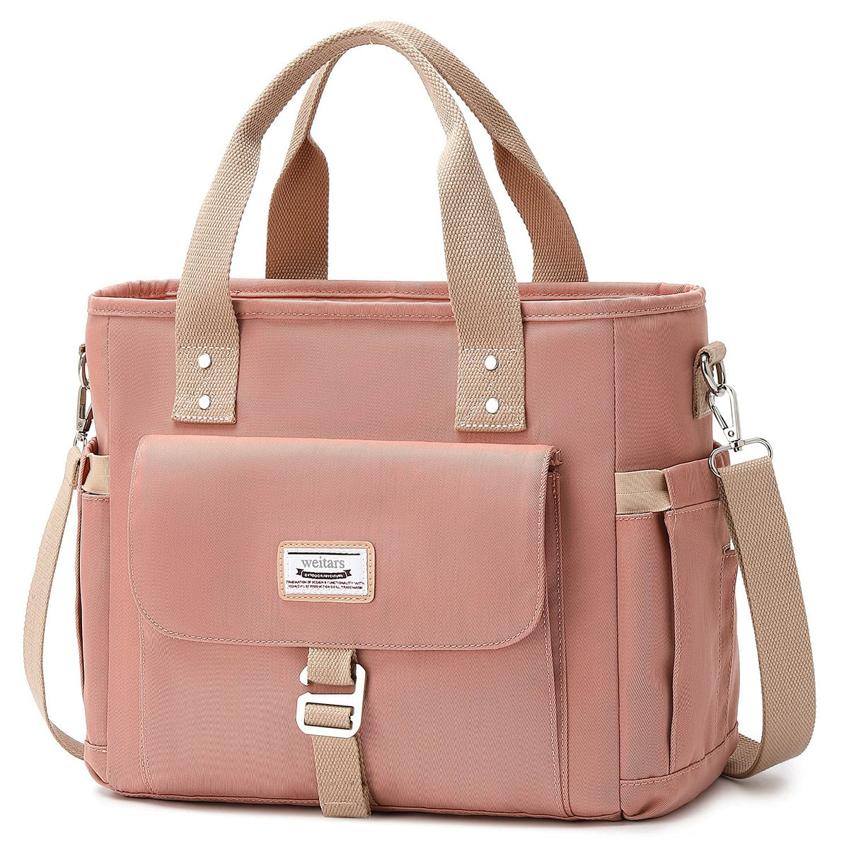 Weitars front view lunch bag showing roomy exterior and organized pockets for convenience