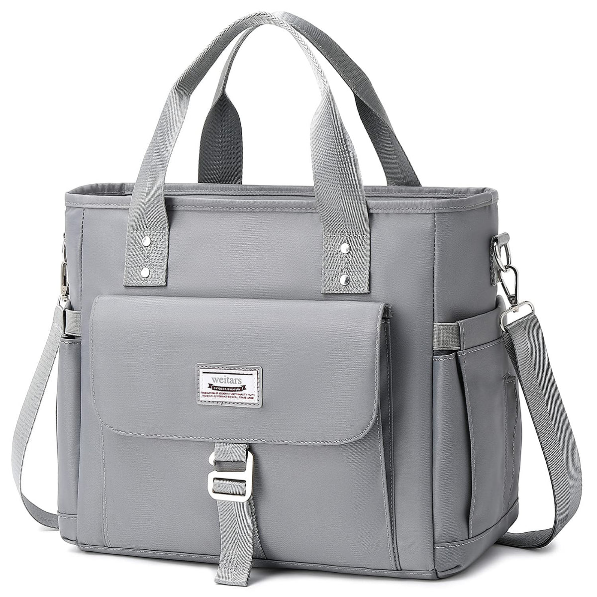 Weitars front view showing pockets and durable exterior for organized storage