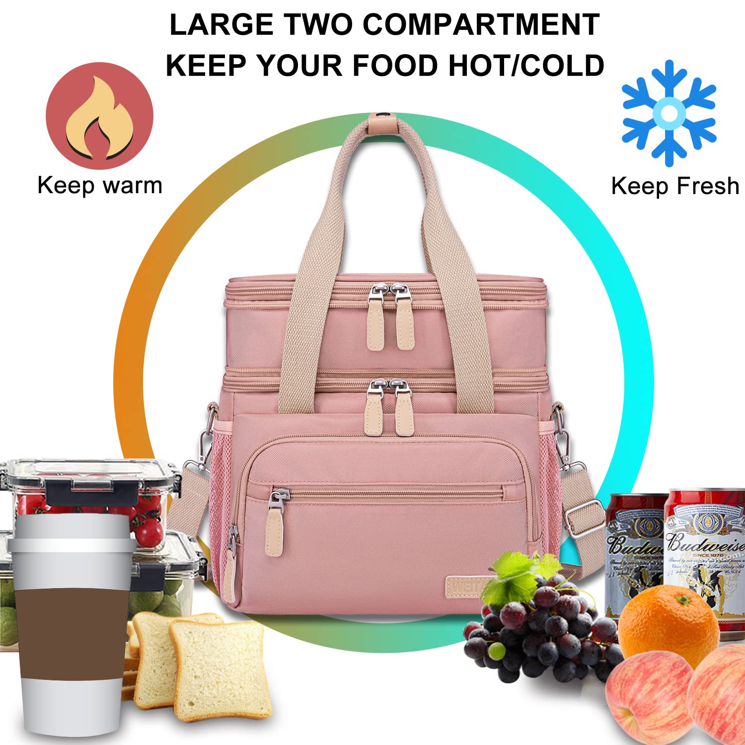 Weitars reinforced handle and adjustable strap offering comfortable carry versatility