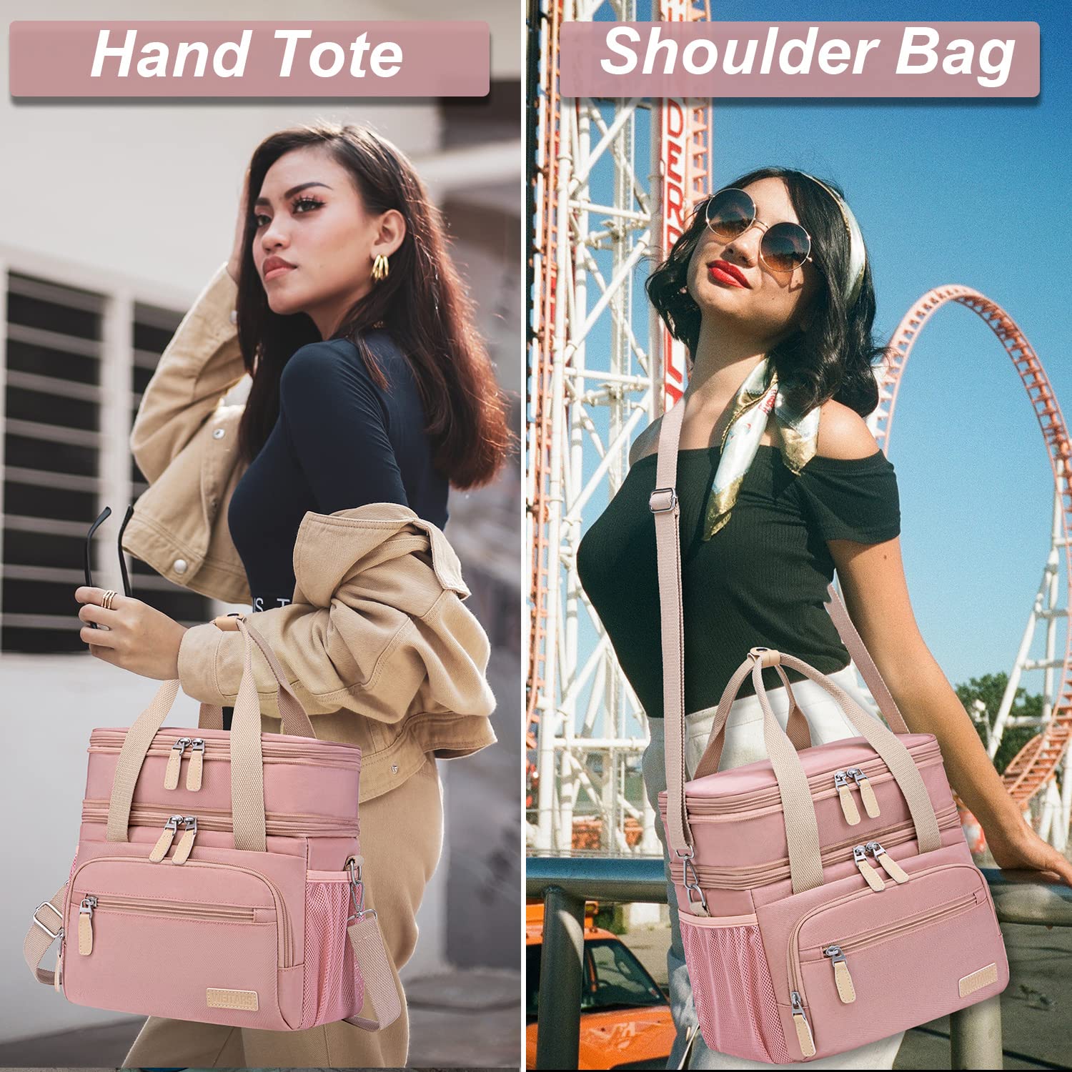 Weitars multiple external pockets demonstrating storage options for accessories benefit