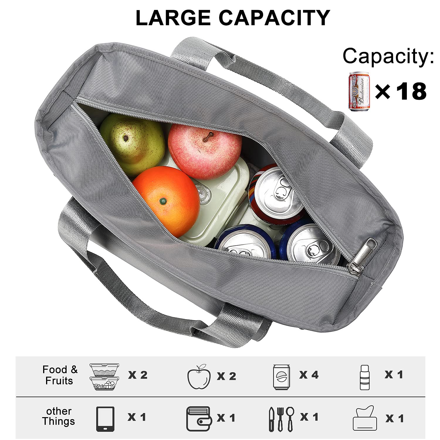 Weitars open wide-top view showing roomy interior for multiple containers