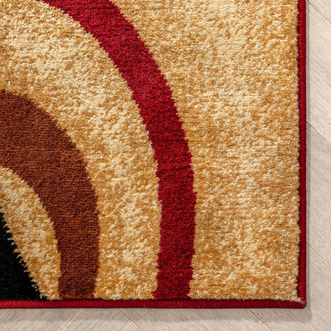 Well Woven detailed shot of arcs and shapes pattern emphasizing modern visual interest