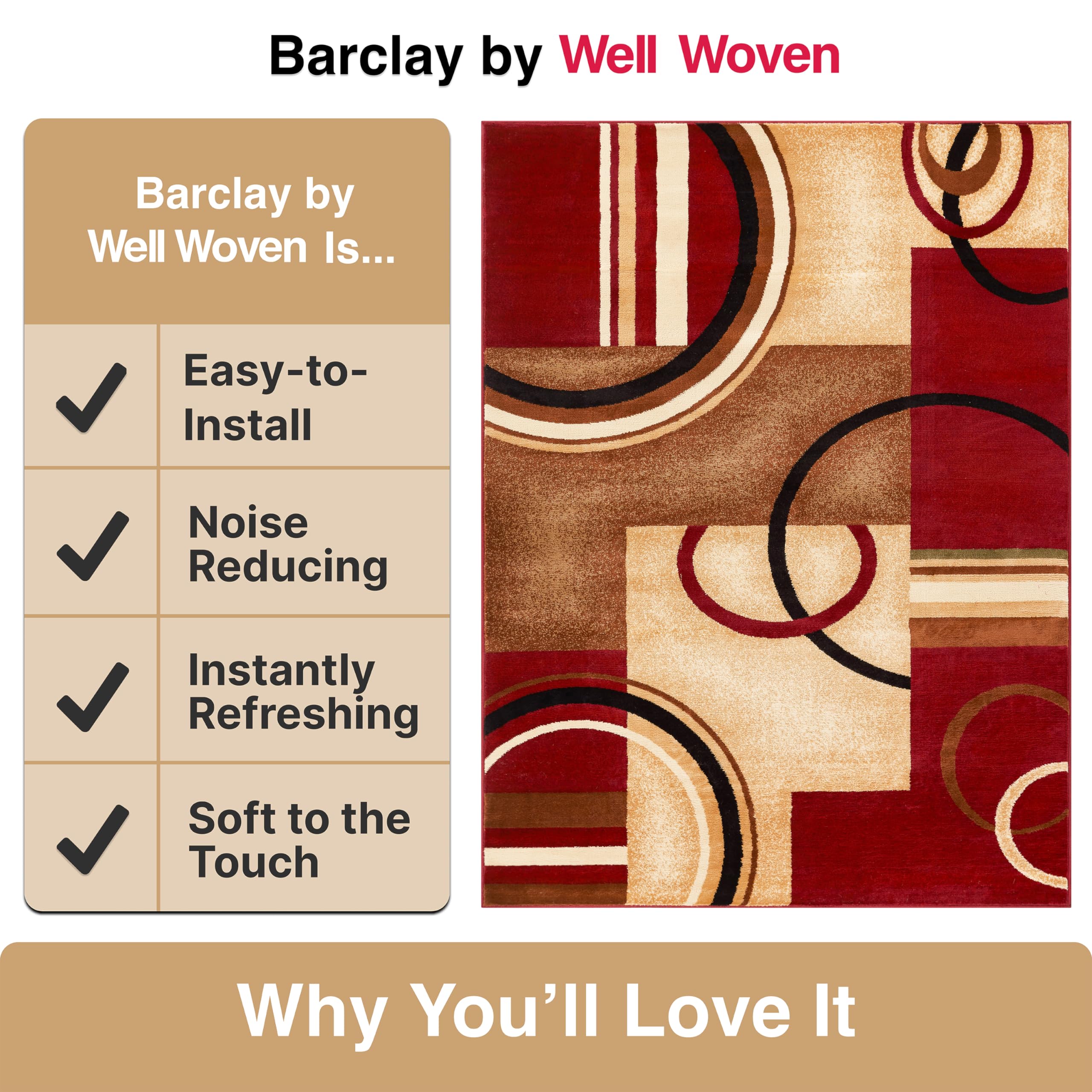 Well Woven lifestyle scene in living room demonstrating rug anchoring furniture