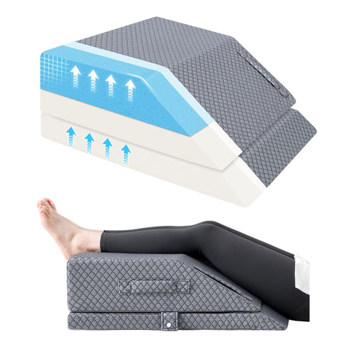Wellsin front view of wedge pillow showing overall shape and height benefits
