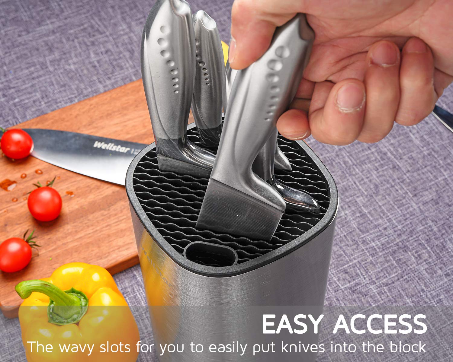 WELLSTAR scissors and sharpening-rod slot keeping accessories accessible