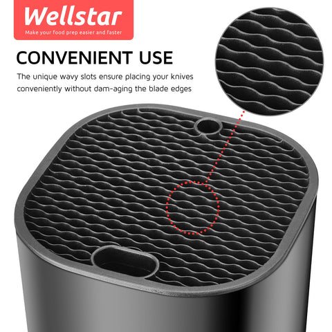 WELLSTAR dedicated scissor and sharpening rod slots for organized tools