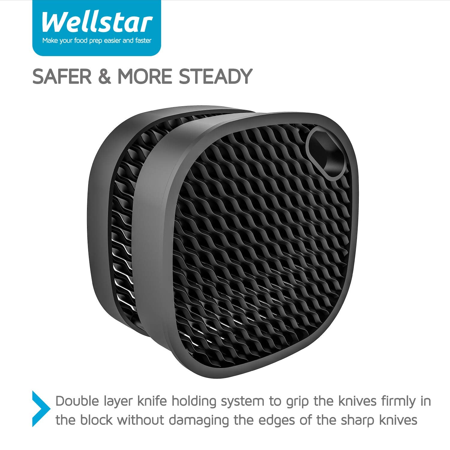 WELLSTAR side profile showing weighted base for tip-resistant stability
