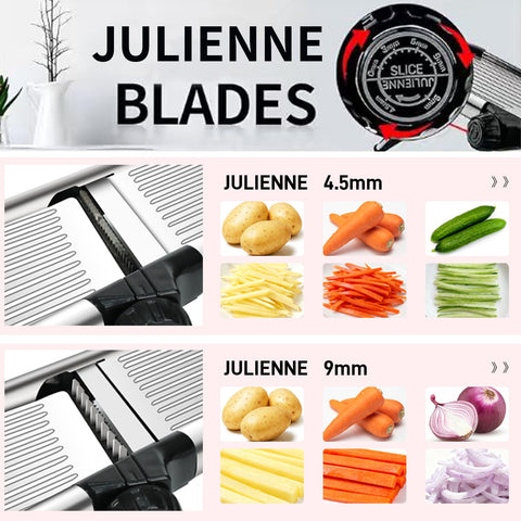 weltonhm julienne detail demonstrating dual julienne settings for matchsticks