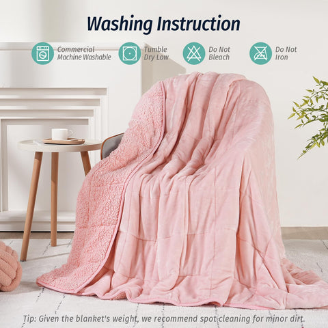 Wemore folded blanket beside ruler to show scale and convenient storage