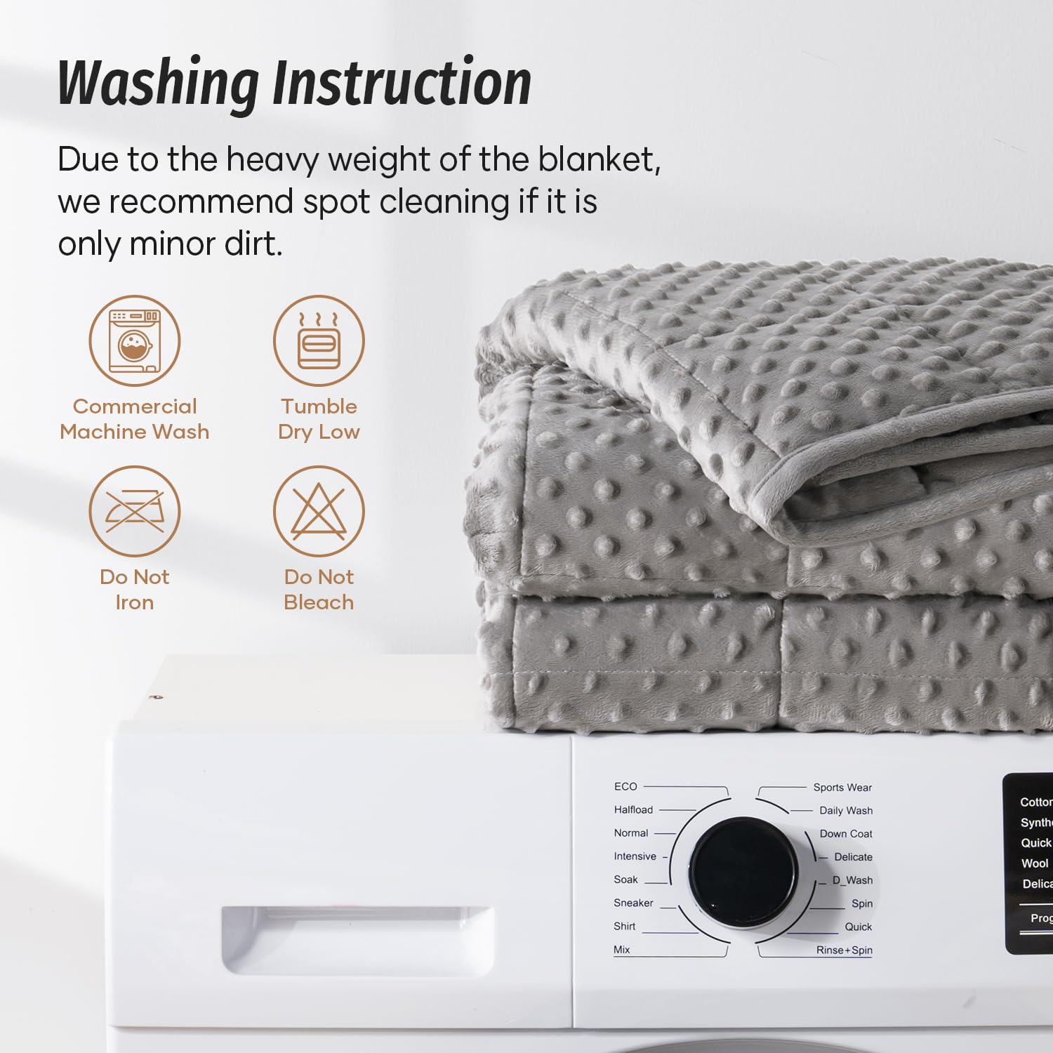 Wemore neatly folded blanket for compact storage and easy transport benefit