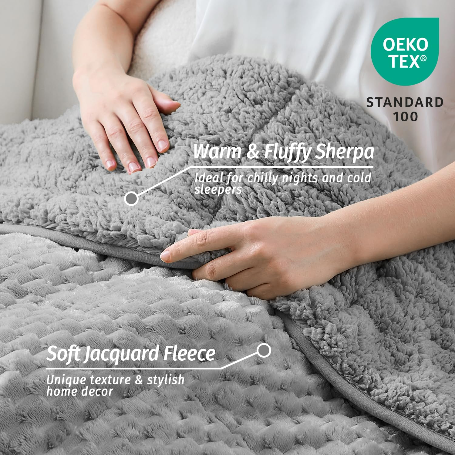 Wemore sherpa reverse close detail showing warm plush backing