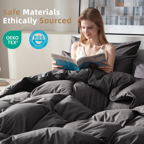 WENERSI comforter on bed lifestyle shot showing generous coverage benefit