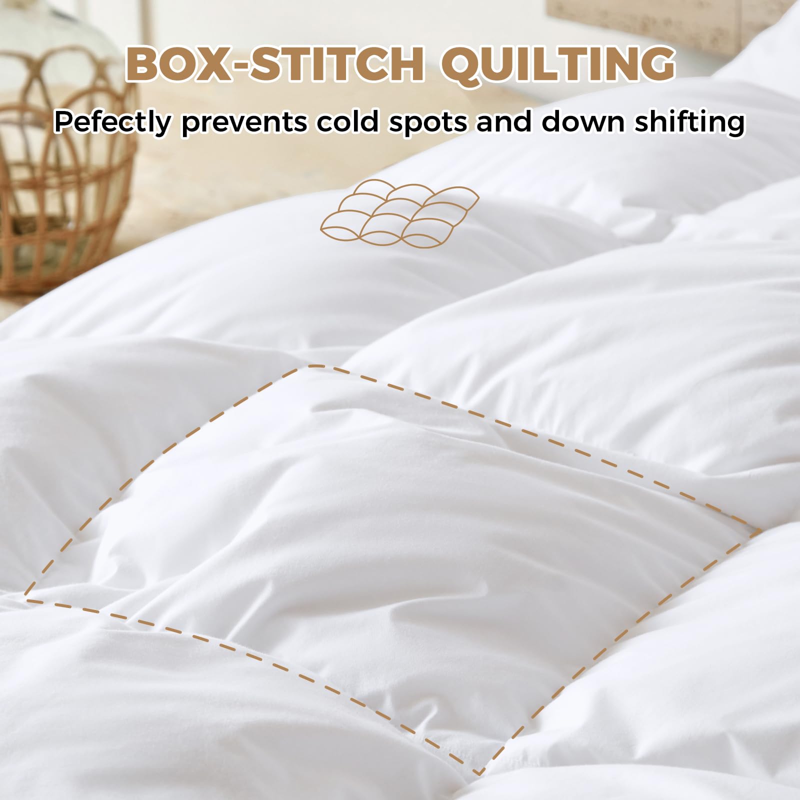 WENERSI comforter styled on a bed illustrating cozy, all-season comfort in use
