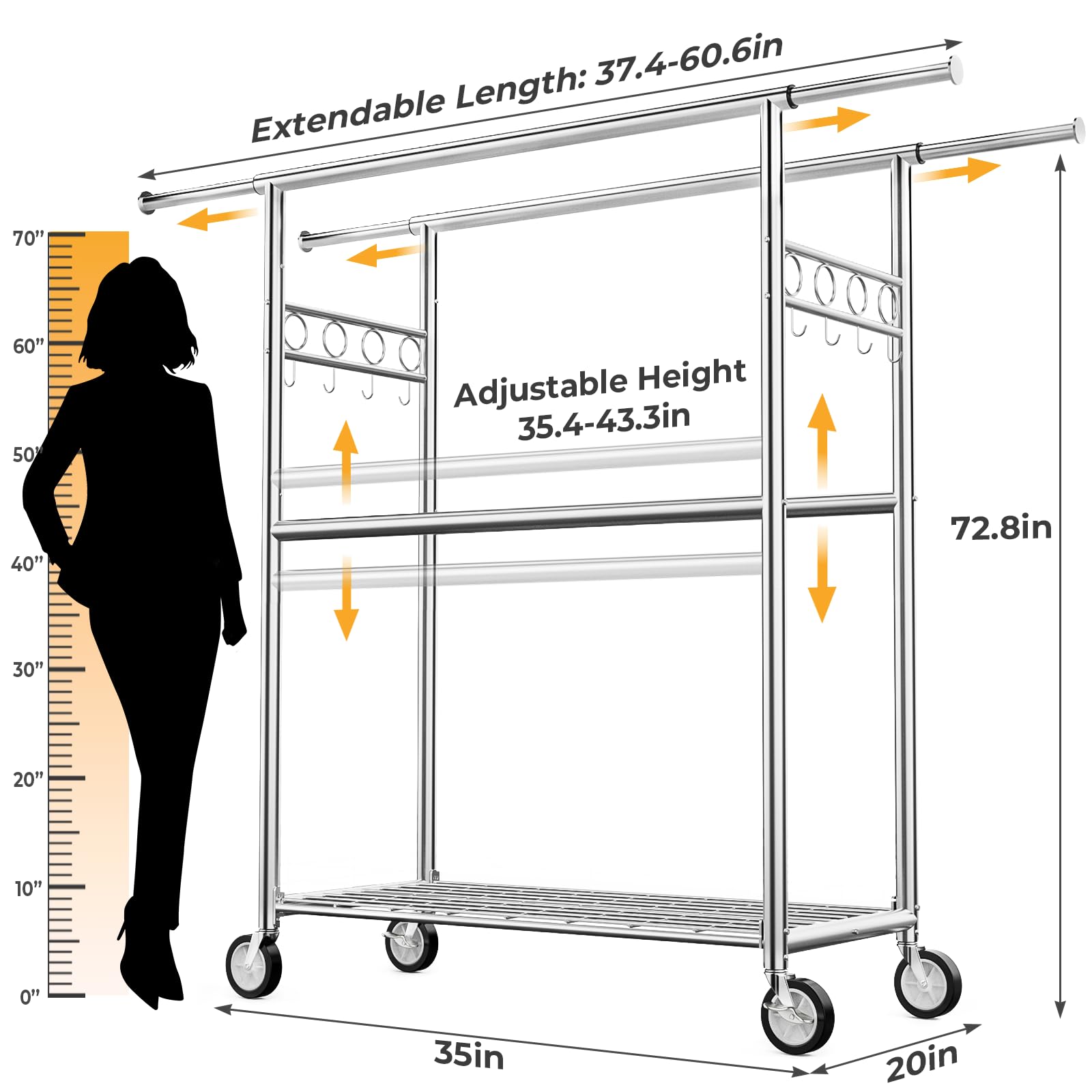Wennop rack extended width illustrating adjustable capacity benefit