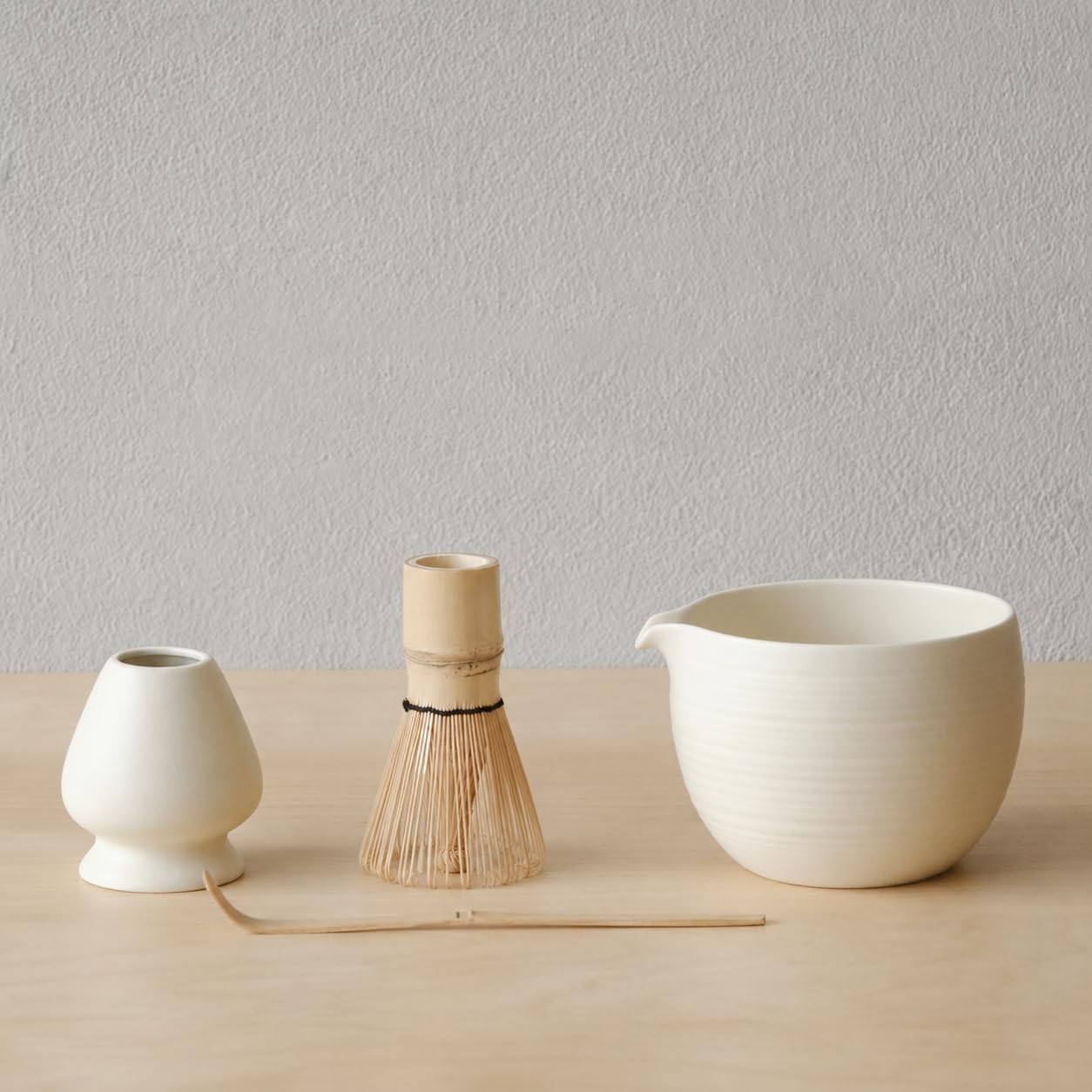 WENSHUO front view of full matcha set showing completeness and style