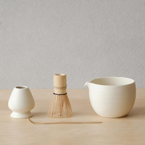 WENSHUO front view of full matcha set showing completeness and style