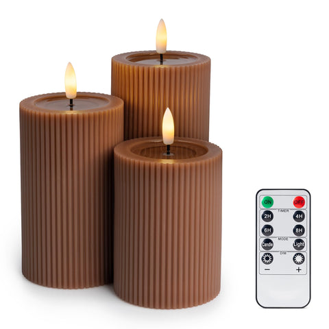 West Ivory candles in wedding setting creating flameless romantic atmosphere