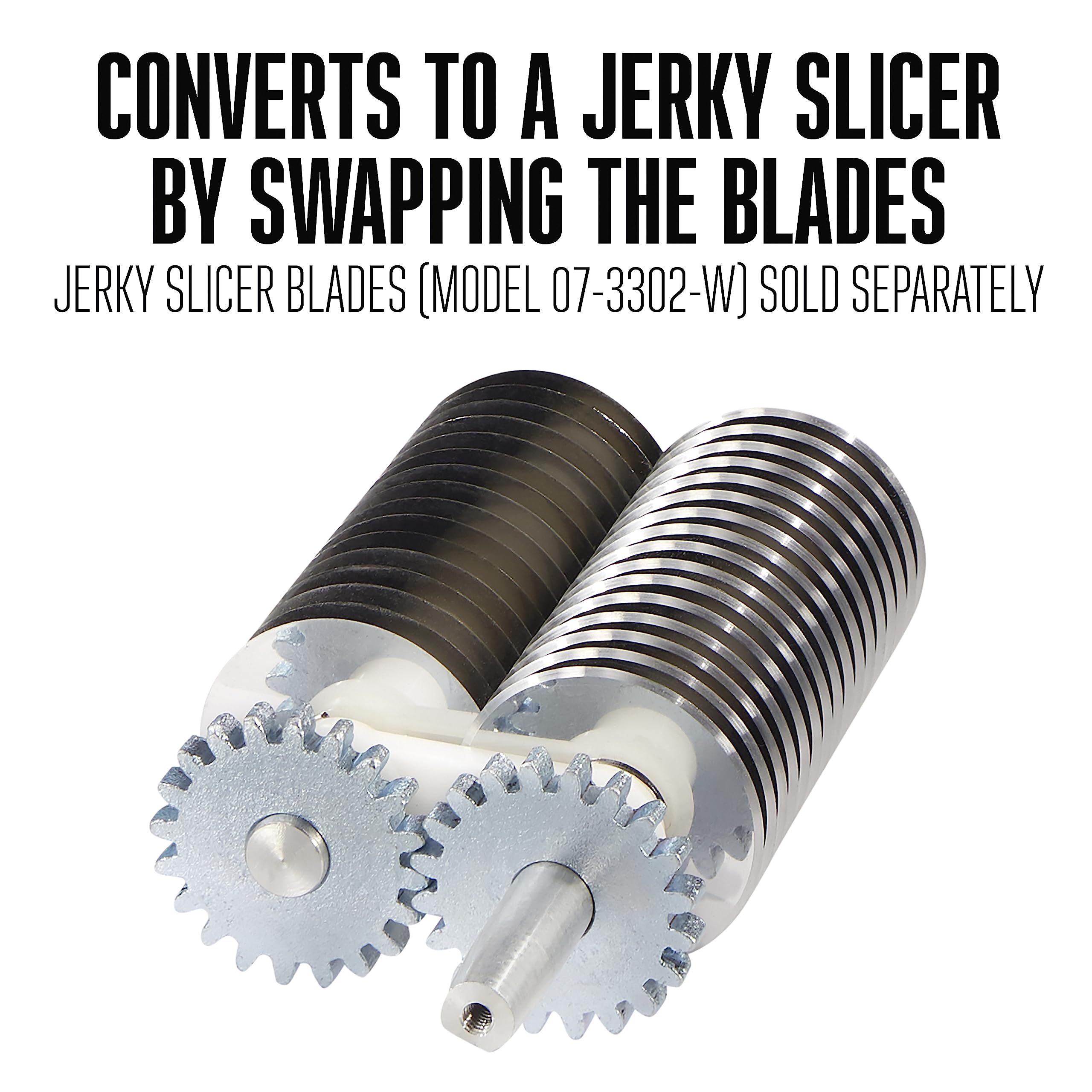 Weston with optional jerky slicer blades installed showing conversion flexibility benefit