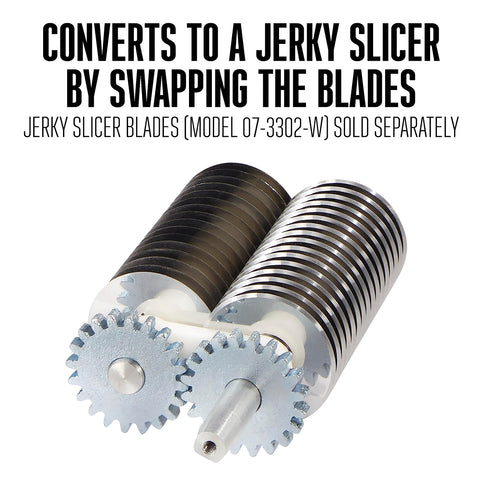 Weston with optional jerky slicer blades installed showing conversion flexibility benefit